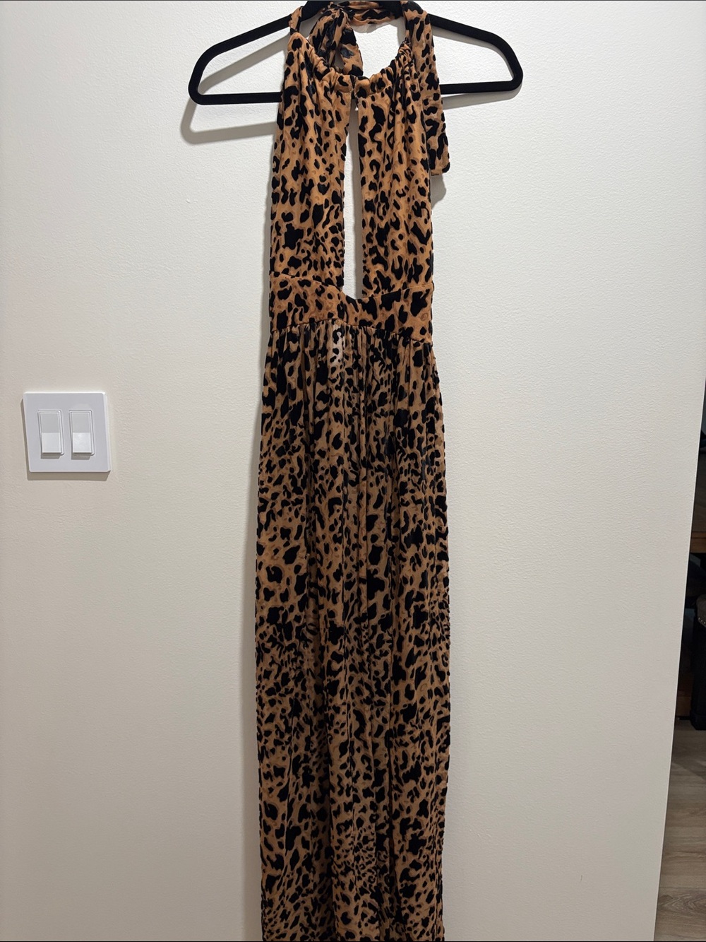 Meshki Leopard Print Dress - Tan & Black
